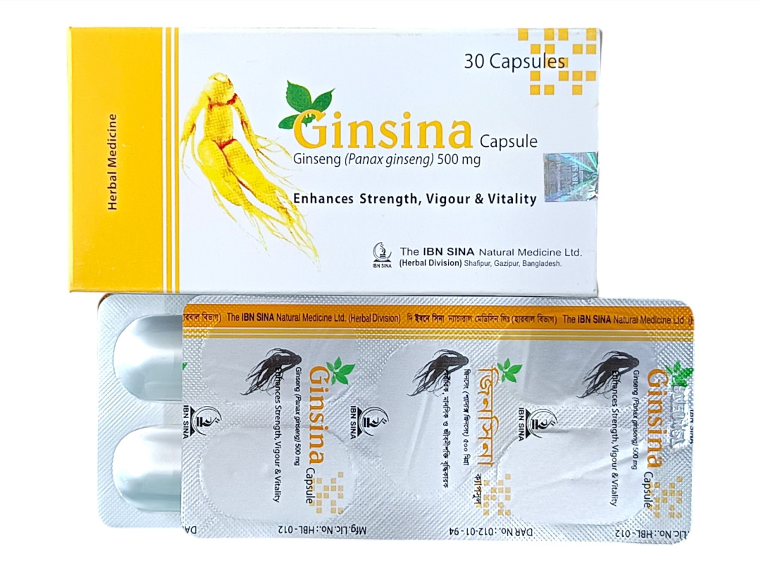 CAP : GINSINA 500MG