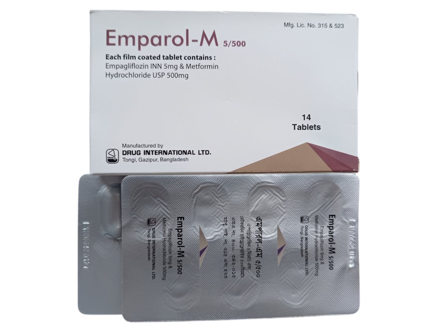 TAB: EMPAROL M 5/500MG