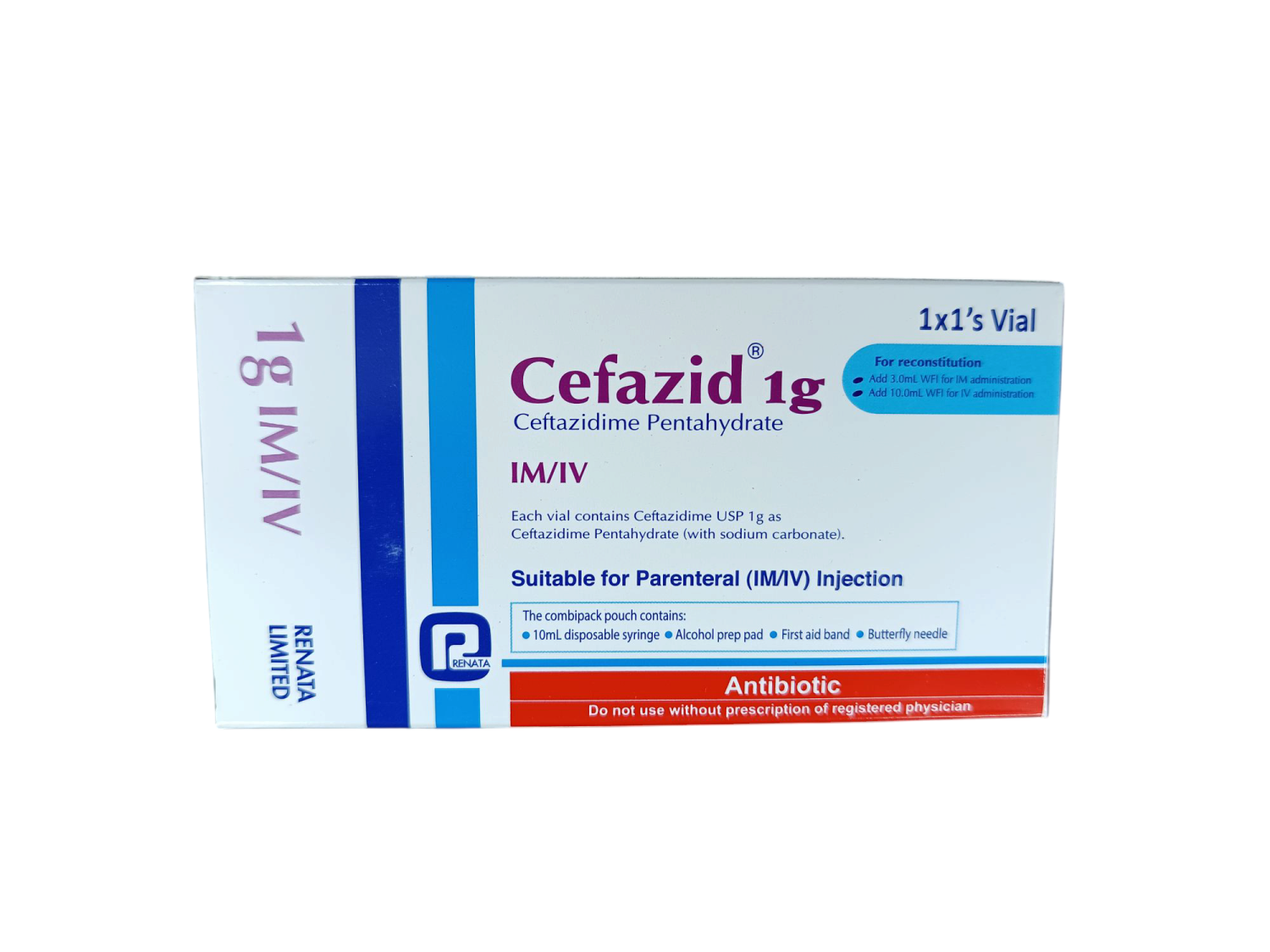 INJECTION : CEFAZID 1GM IV/IM