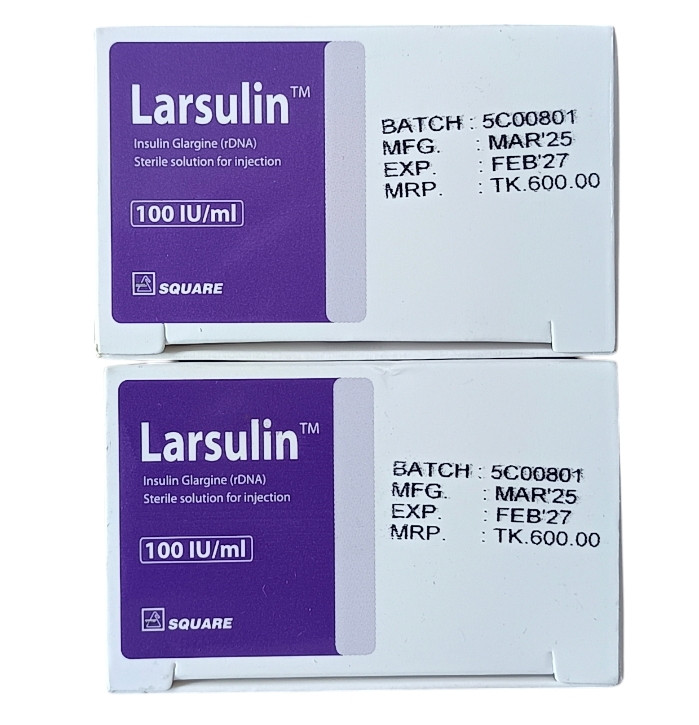 INJECTION : LARSULIN 100IU (VIAL)