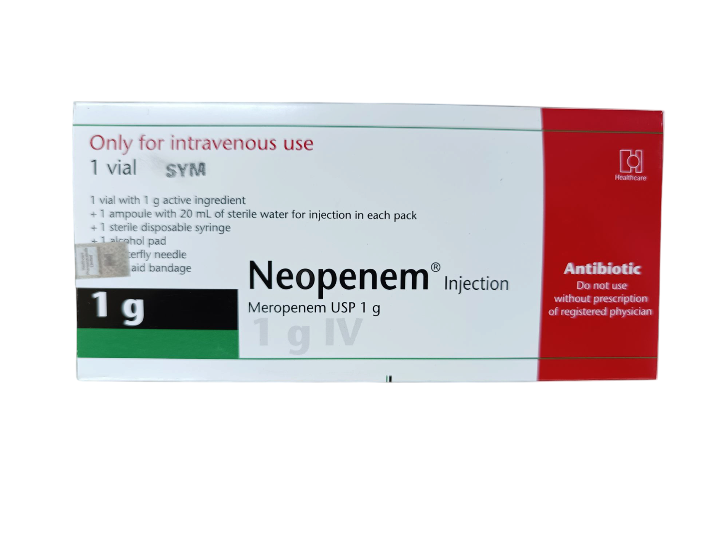 INJECTION : NEOPENEM 1GM IV