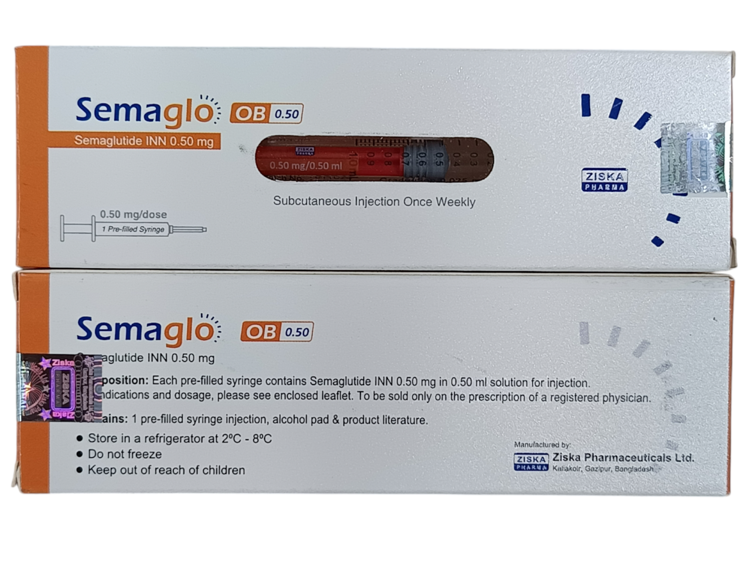 INJECTION : SEMAGLO OB 0.50MG