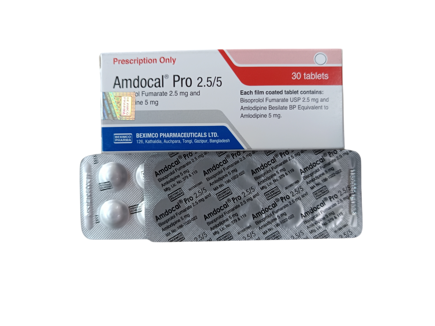 TAB: AMDOCAL PRO 2.5/5 MG