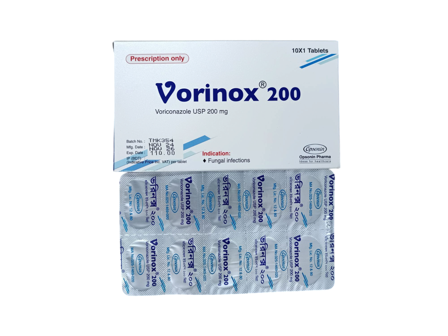 TAB: VORINOX 200MG
