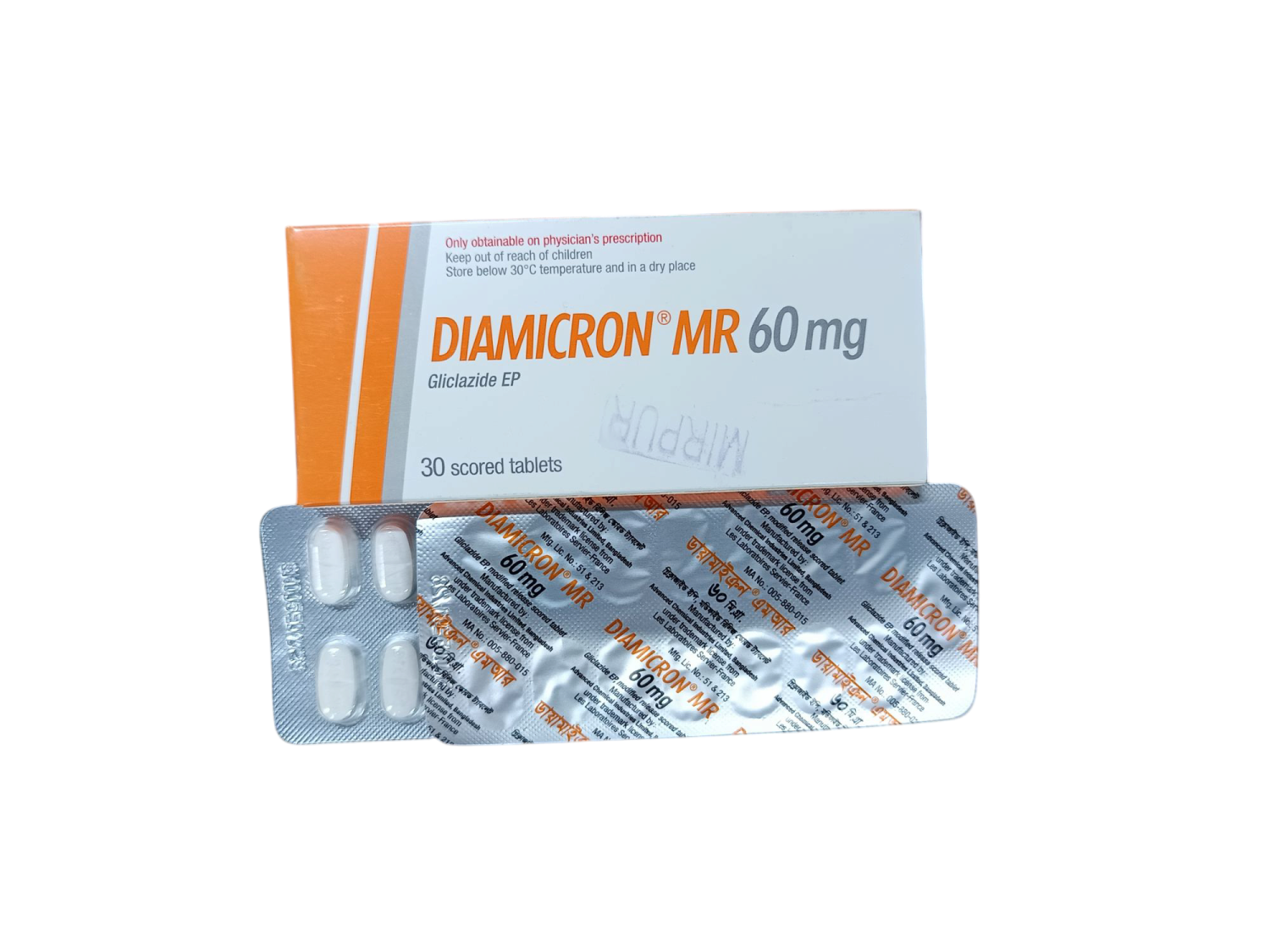 TAB: DIAMICRON MR 60MG