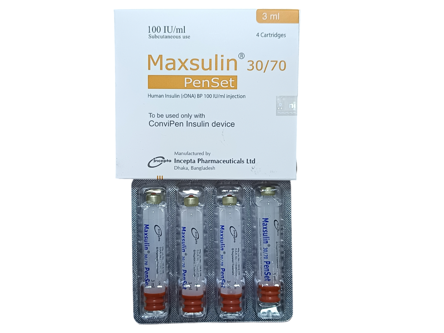 MAXSULIN 30/70 PENSET 100IU