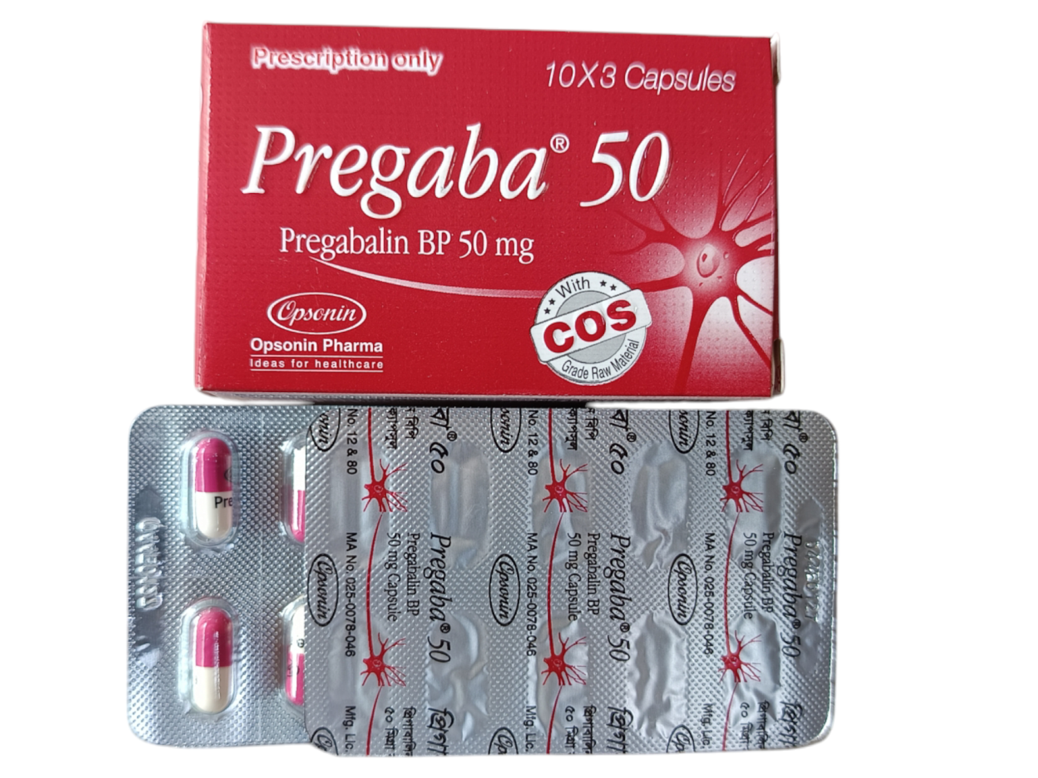 CAP: PREGABA 50MG