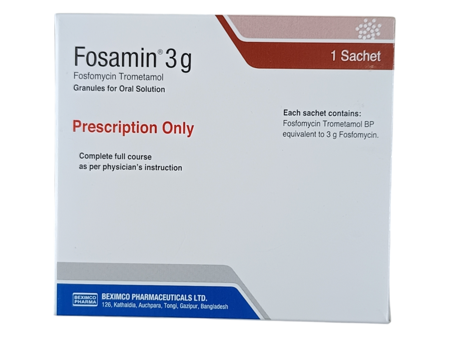 FOSAMIN 3GM GRANULES FOR ORAL SOLUTION