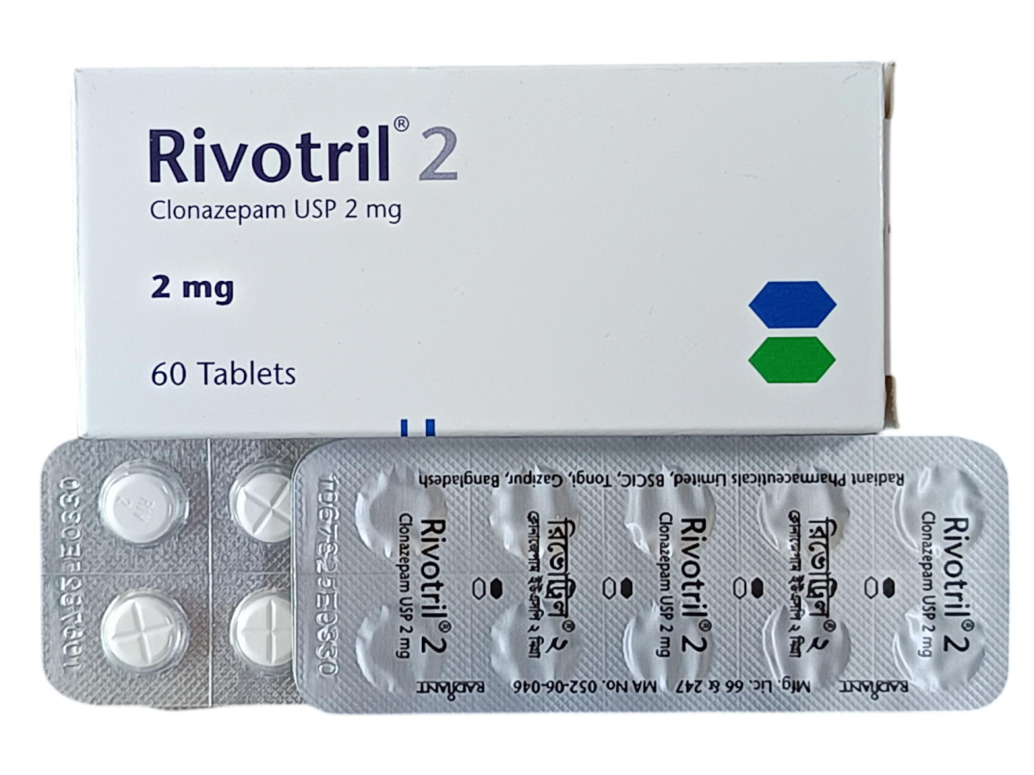TAB : RIVOTRIL 2MG